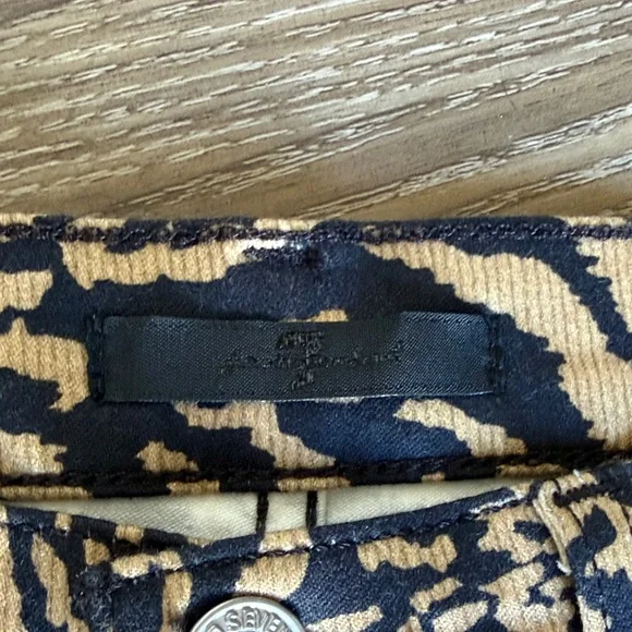 7 For All Mankind Leopard Print Ankle Skinny Jeans Size: 28 - Picture 3 of 8
